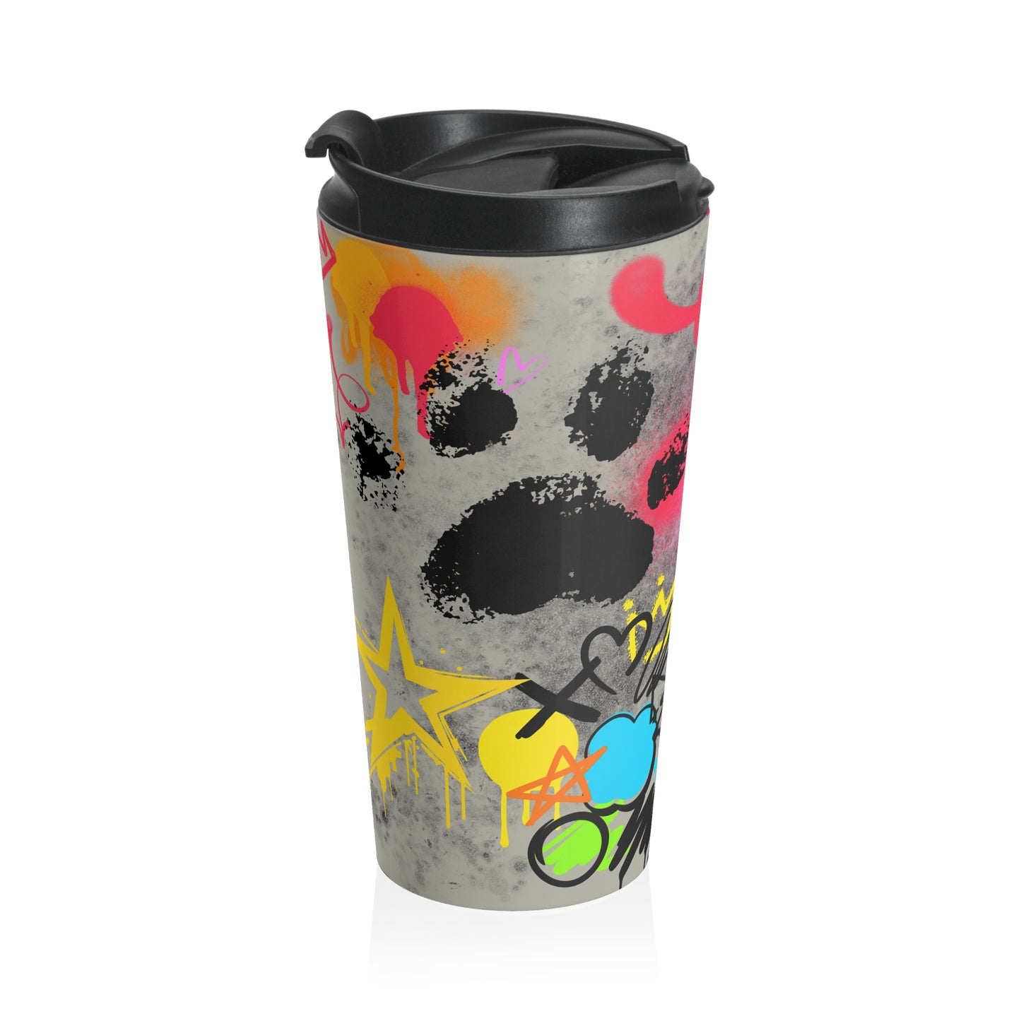 Andover Huskies Graffiti -Stainless Steel Travel Mug