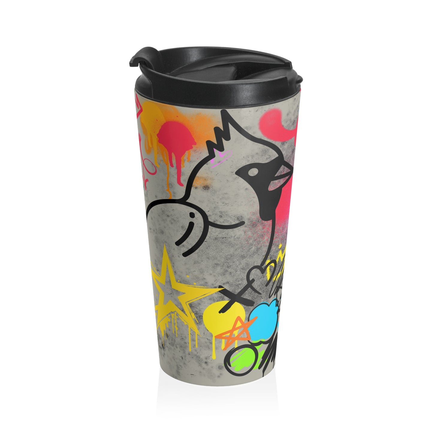 Coon Rapids Cardinals Graffiti -Stainless Steel Travel Mug