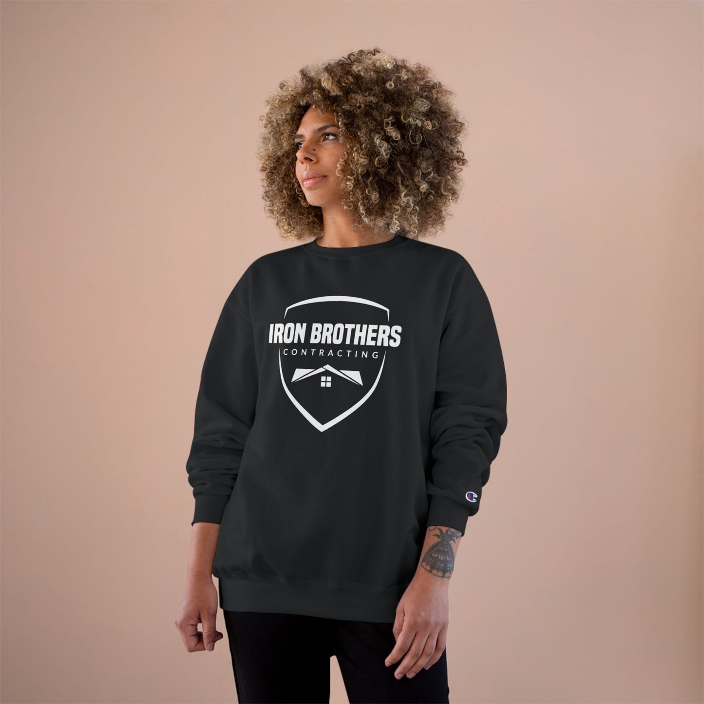 (IBC Logo Full Front) Champion Crew neck Sweatshirt