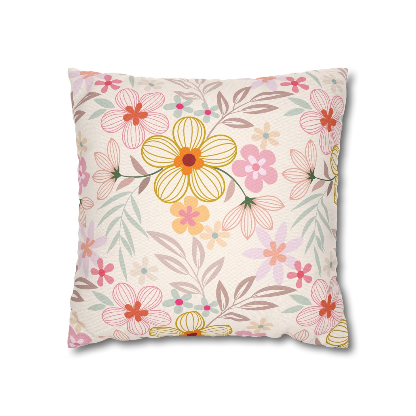 Floral Pattern (A) Throw Pillowcase - Cozy Home Decor