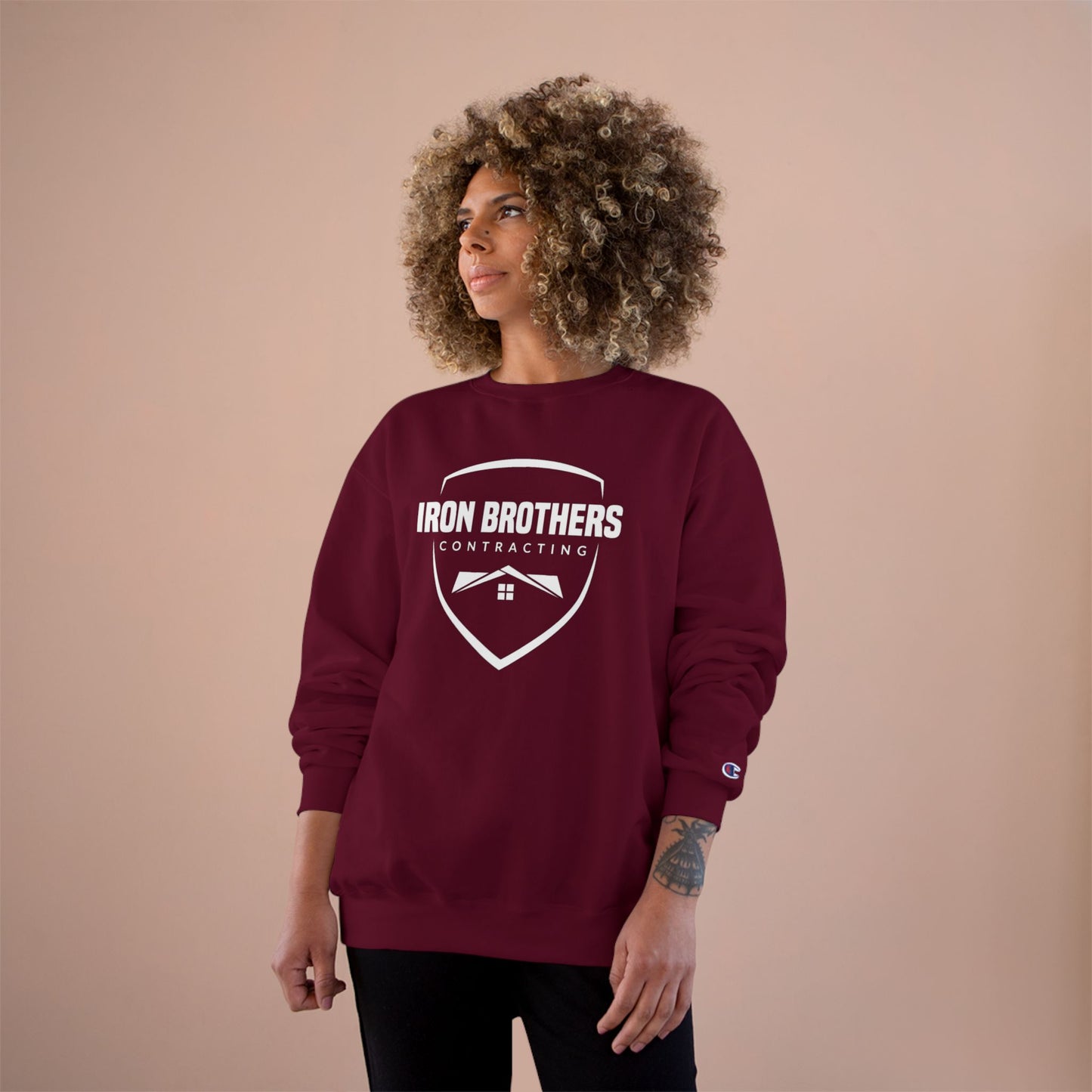 (IBC Logo Full Front) Champion Crew neck Sweatshirt