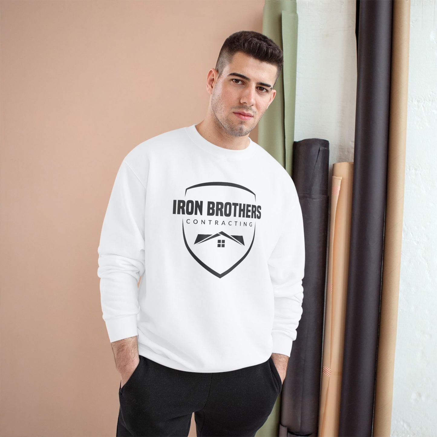 (IBC Logo Full Front) Champion Crew neck Sweatshirt