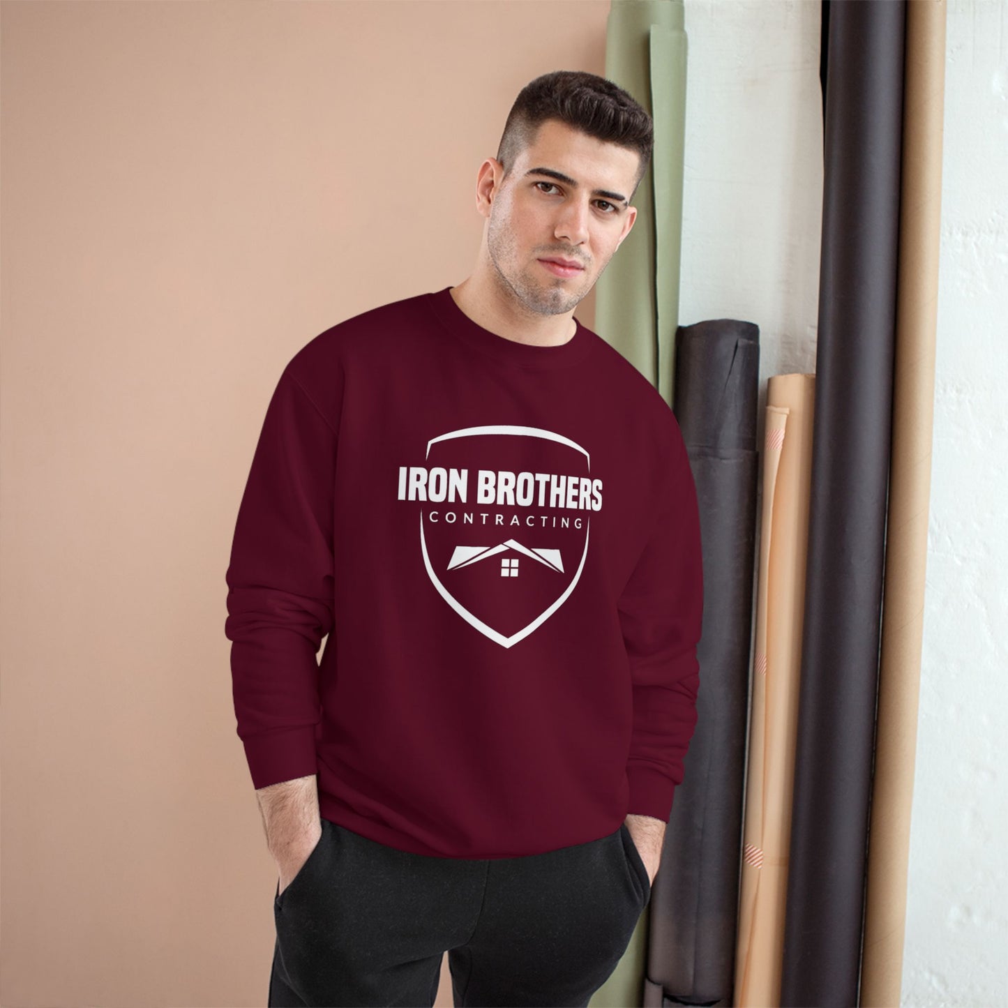 (IBC Logo Full Front) Champion Crew neck Sweatshirt