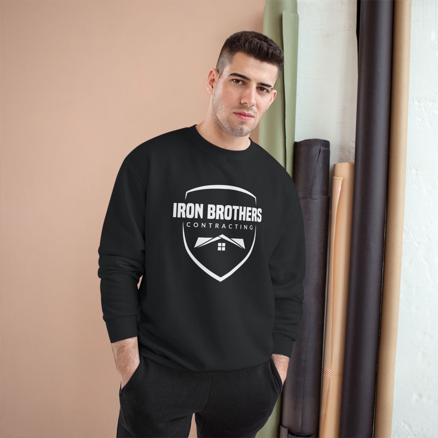 (IBC Logo Full Front) Champion Crew neck Sweatshirt