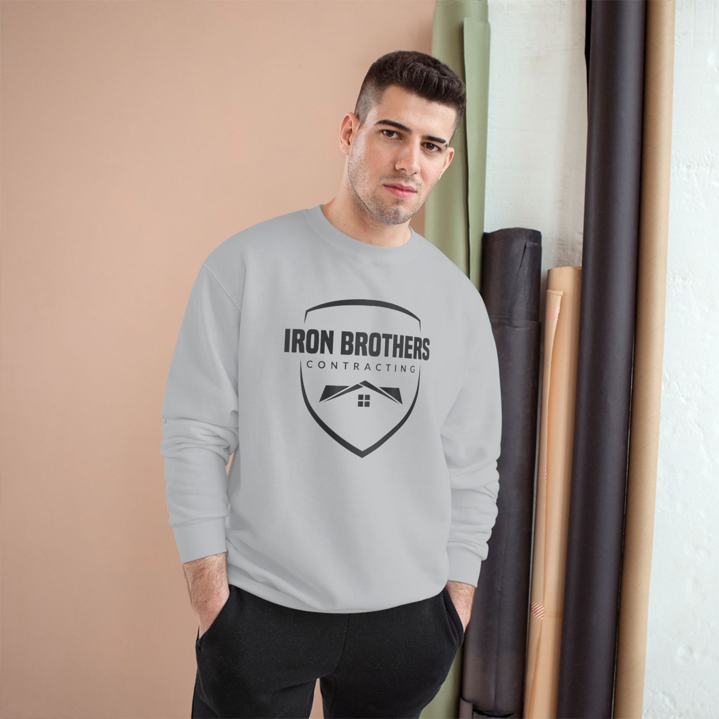 (IBC Logo Full Front) Champion Crew neck Sweatshirt