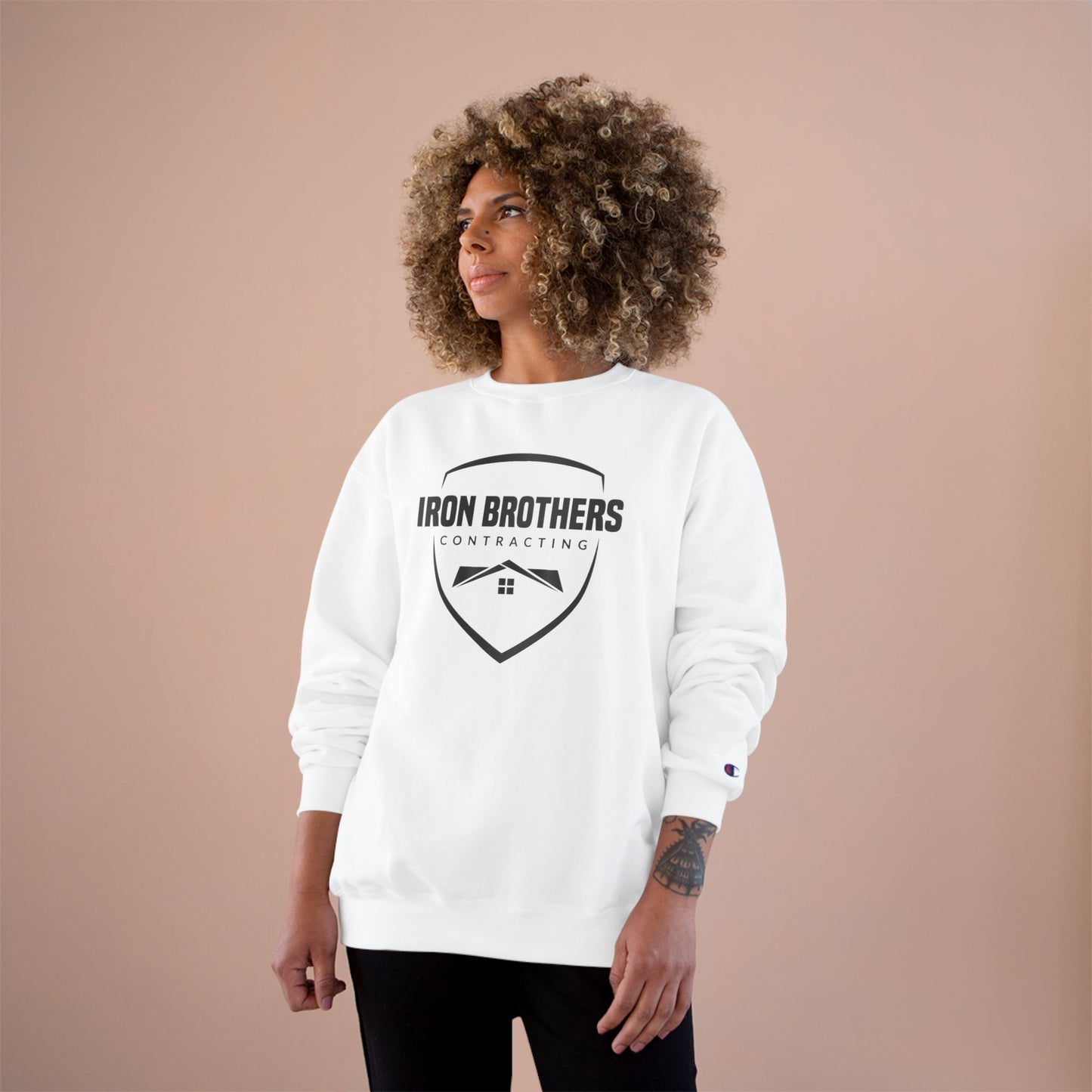(IBC Logo Full Front) Champion Crew neck Sweatshirt