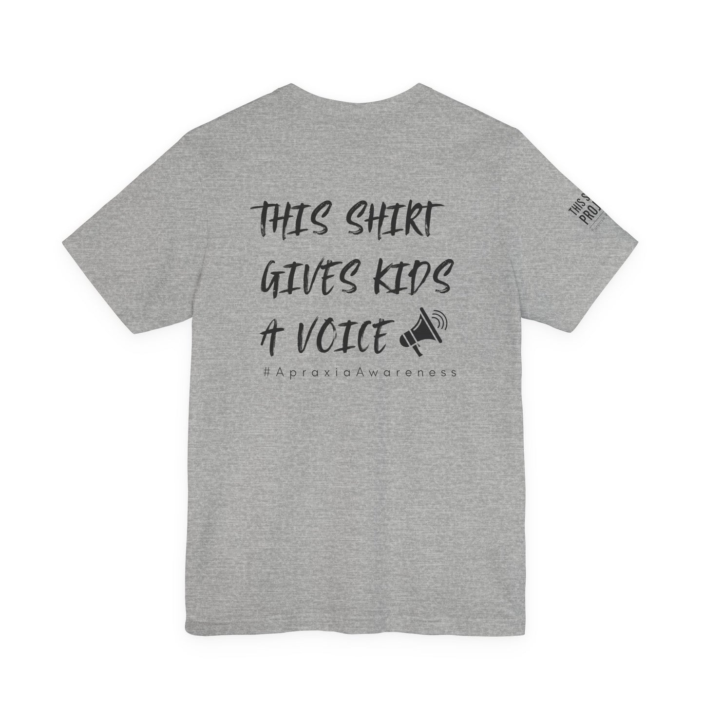 Unisex Tee Shirt + $10 donation provides communication tools for kids (Sponsored by Jae Co.)