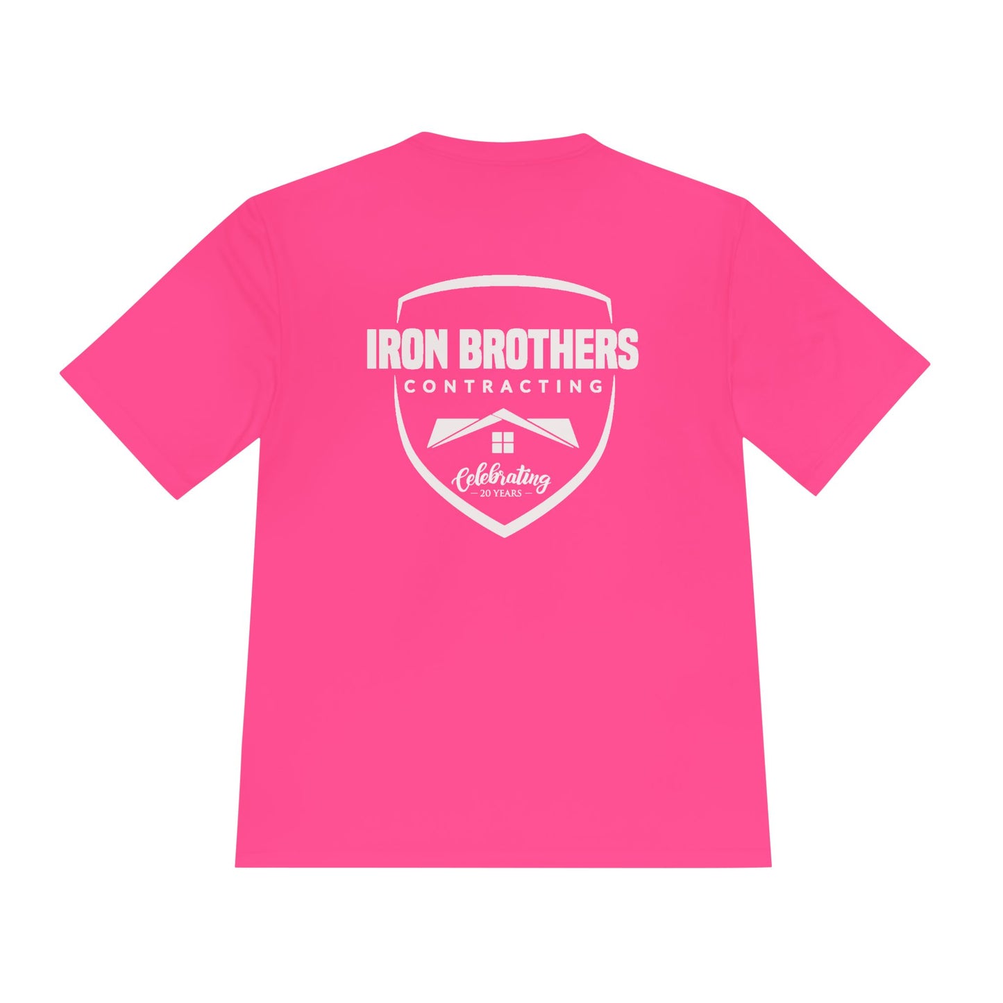 (IBC 20 year front/back logo) Unisex Moisture Wicking Tee in Safety Colors and more