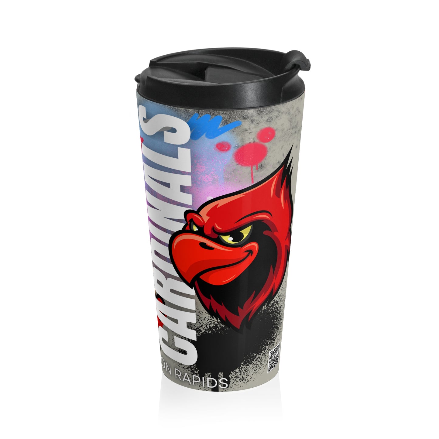 Coon Rapids Cardinals Graffiti -Stainless Steel Travel Mug