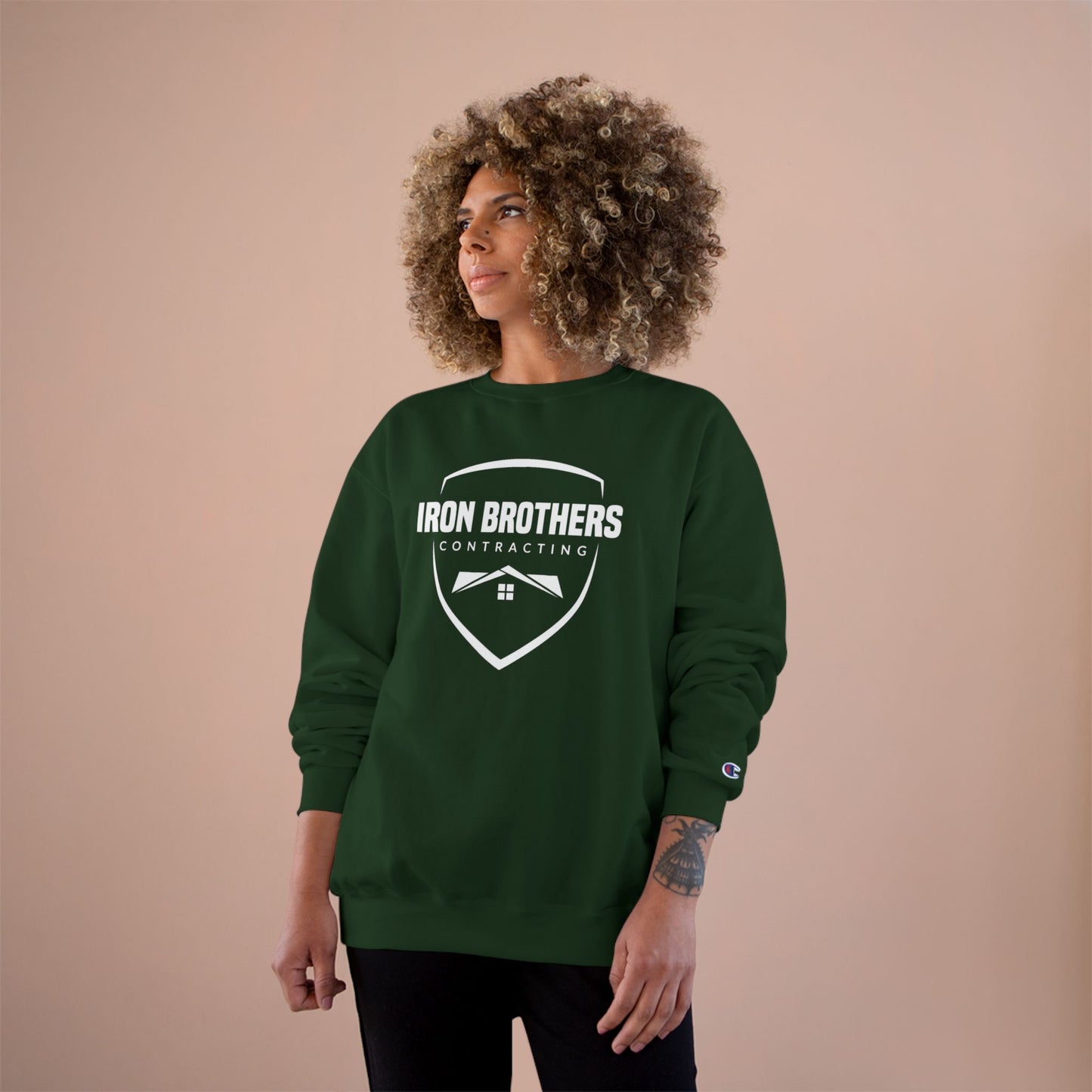 (IBC Logo Full Front) Champion Crew neck Sweatshirt