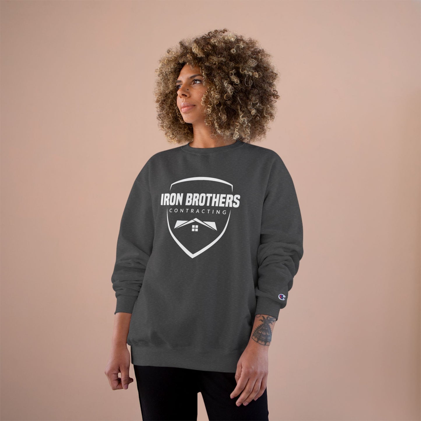 (IBC Logo Full Front) Champion Crew neck Sweatshirt