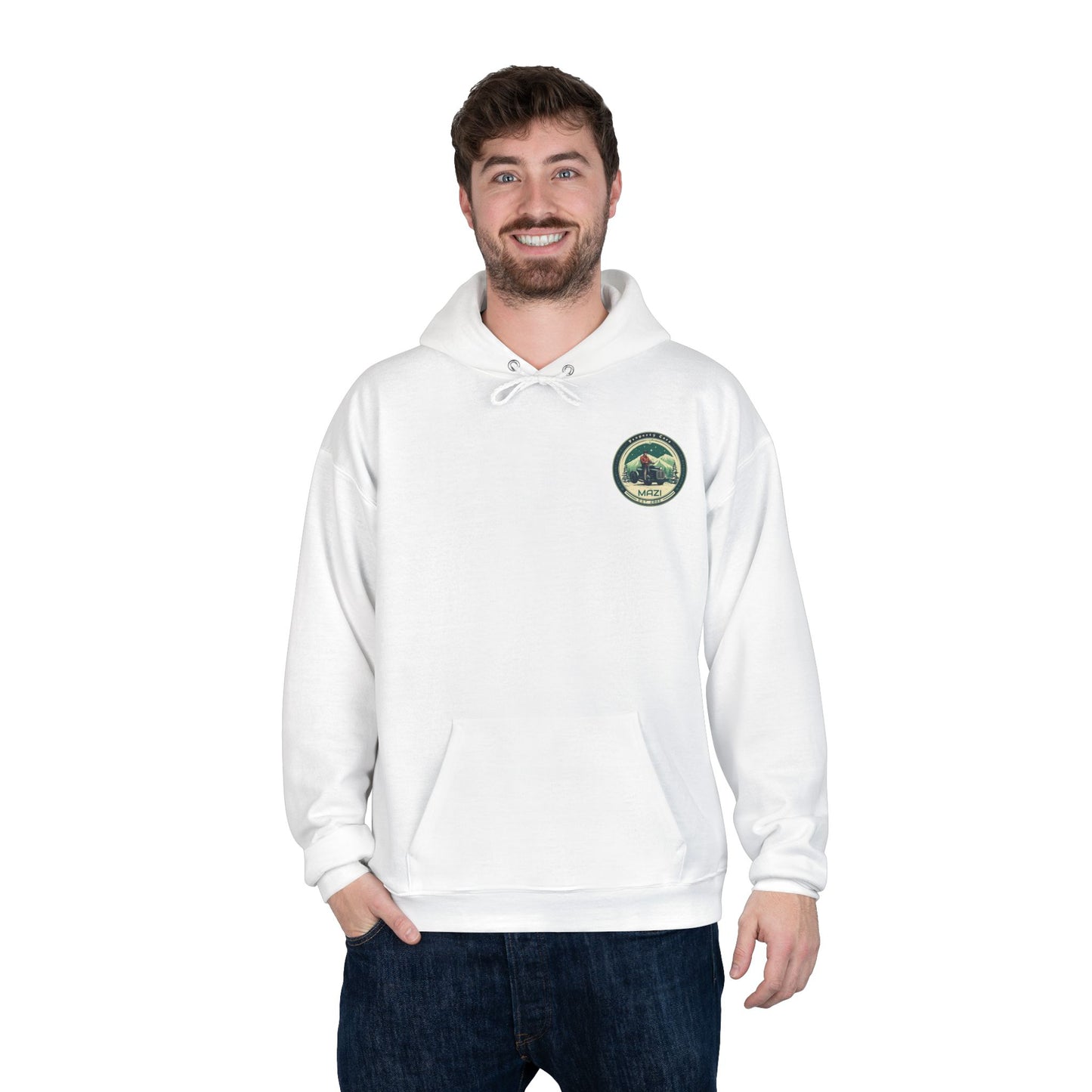 LA Mazi-Friendly Hoodie, Unisex Pullover, Sustainable Fashion, Spring Event Merch, EcoSmart Sweatshirt