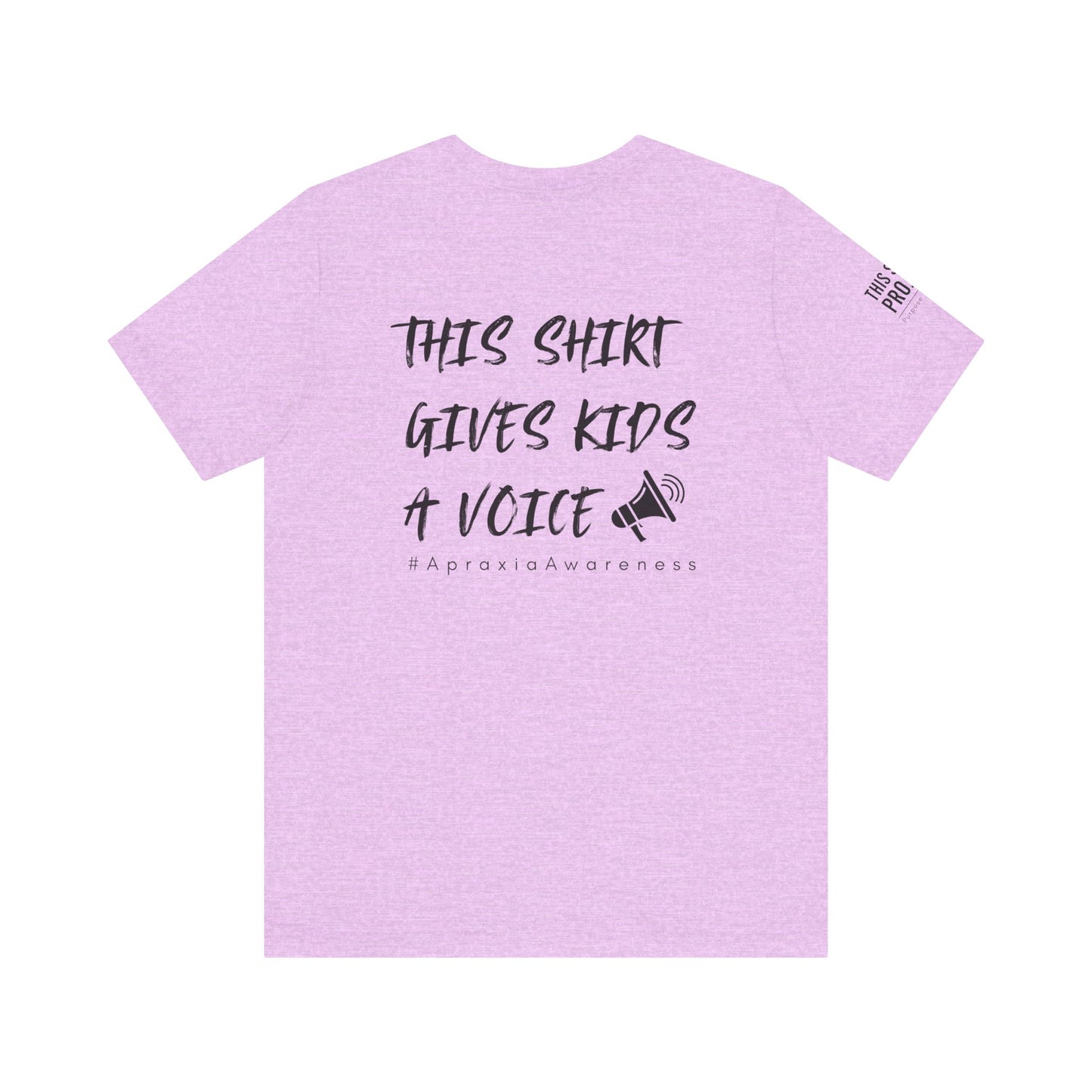Unisex Tee Shirt + $10 donation provides communication tools for kids (Sponsored by Jae Co.)