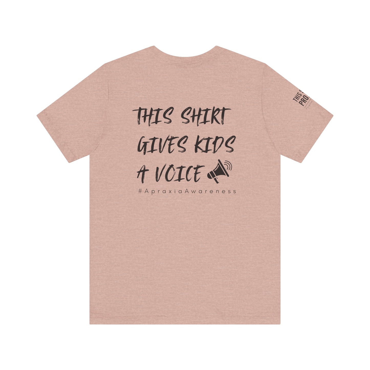 Unisex Tee Shirt + $10 donation provides communication tools for kids (Sponsored by Jae Co.)