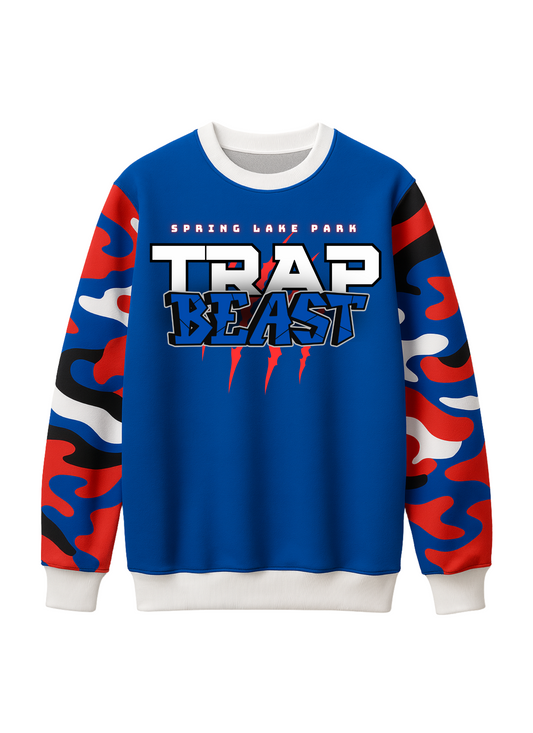 SLP Trap Beast- Camo Print Crewneck Sweatshirt