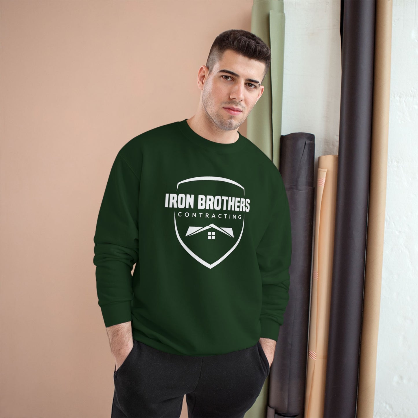 (IBC Logo Full Front) Champion Crew neck Sweatshirt