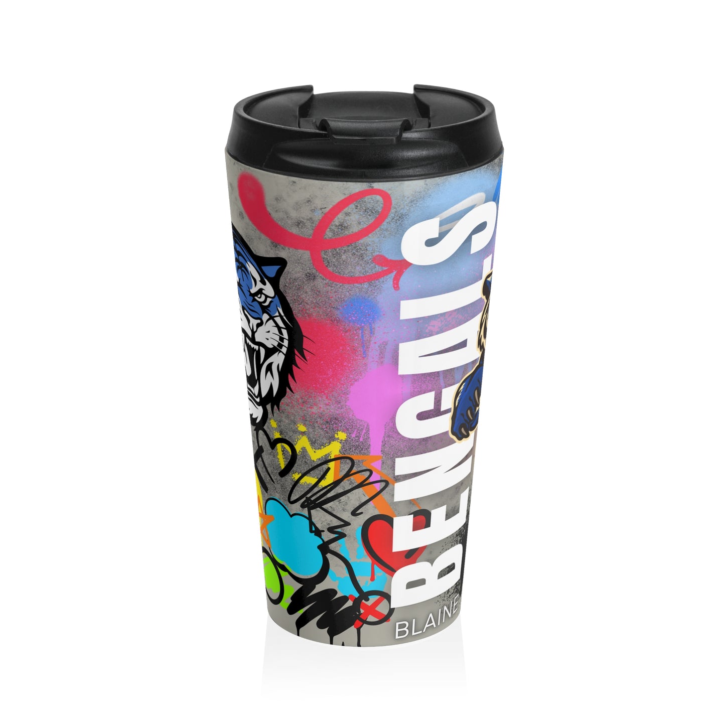 Blaine Bengal Graffiti -Stainless Steel Travel Mug