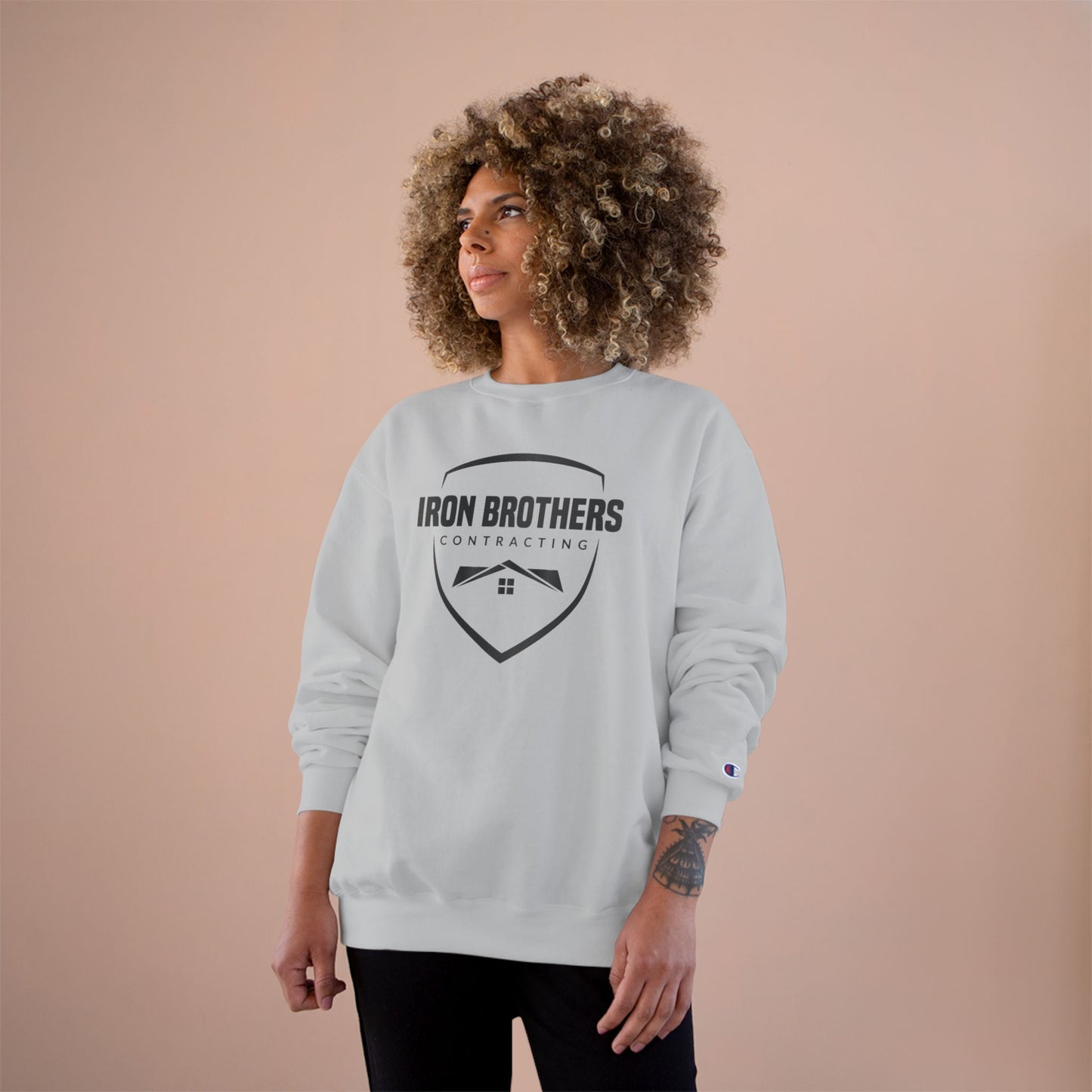 (IBC Logo Full Front) Champion Crew neck Sweatshirt