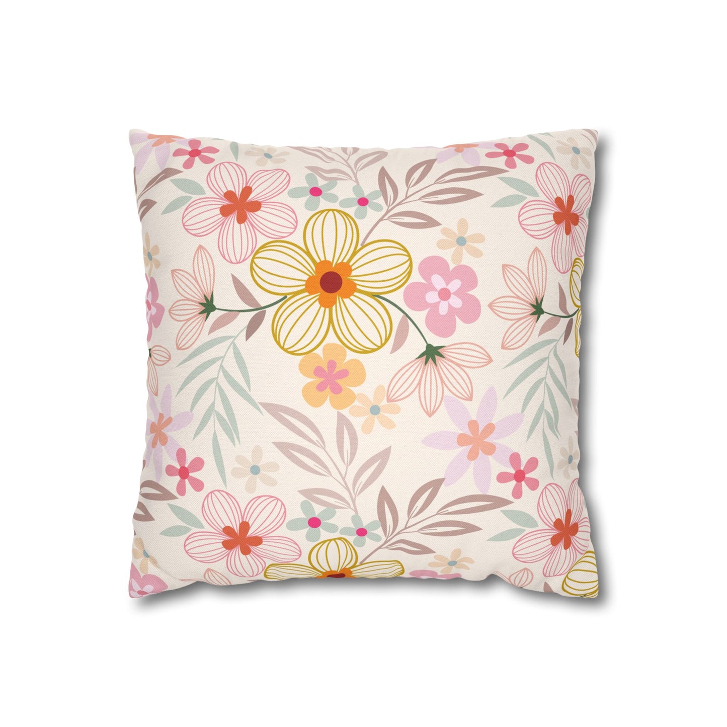 Floral Pattern (A) Throw Pillowcase - Cozy Home Decor