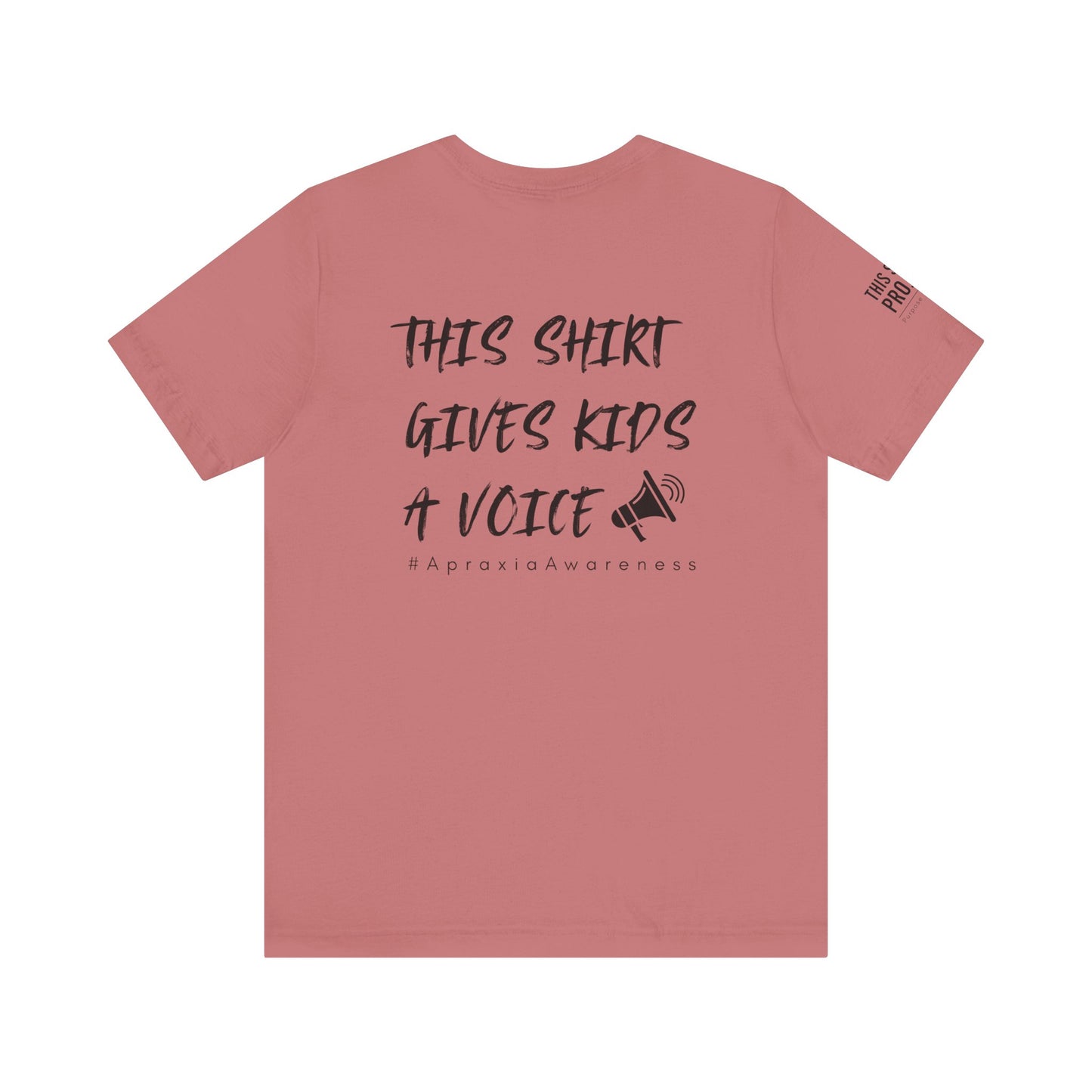 Unisex Tee Shirt + $10 donation provides communication tools for kids (Sponsored by Jae Co.)