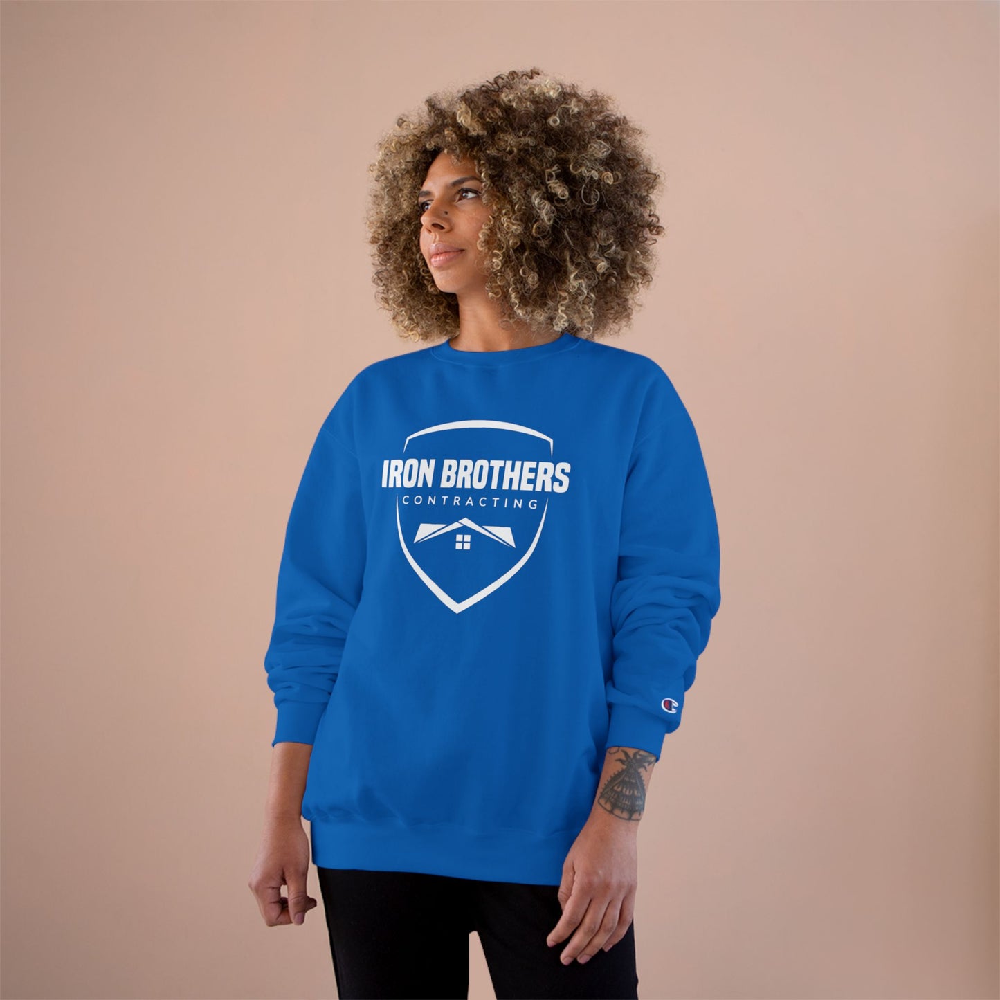 (IBC Logo Full Front) Champion Crew neck Sweatshirt