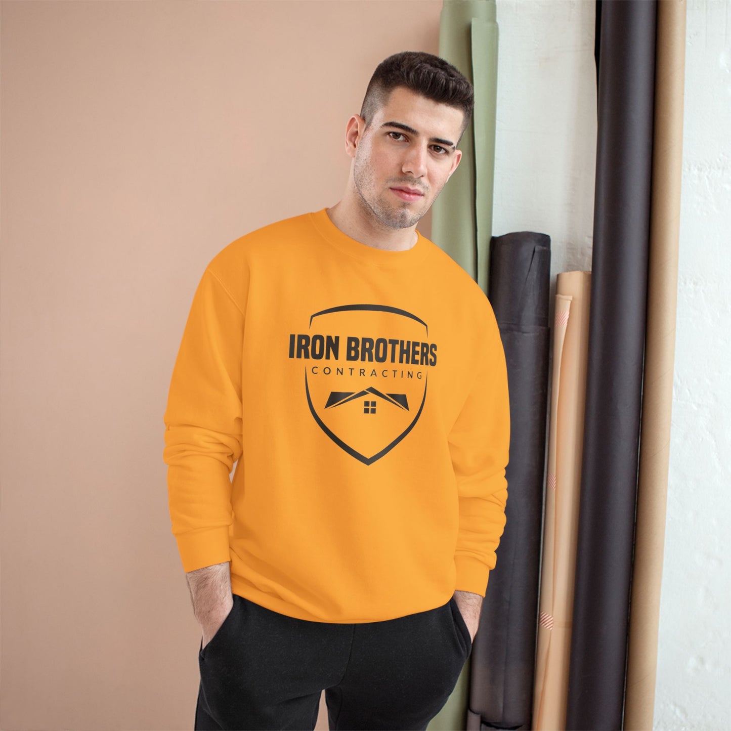 (IBC Logo Full Front) Champion Crew neck Sweatshirt
