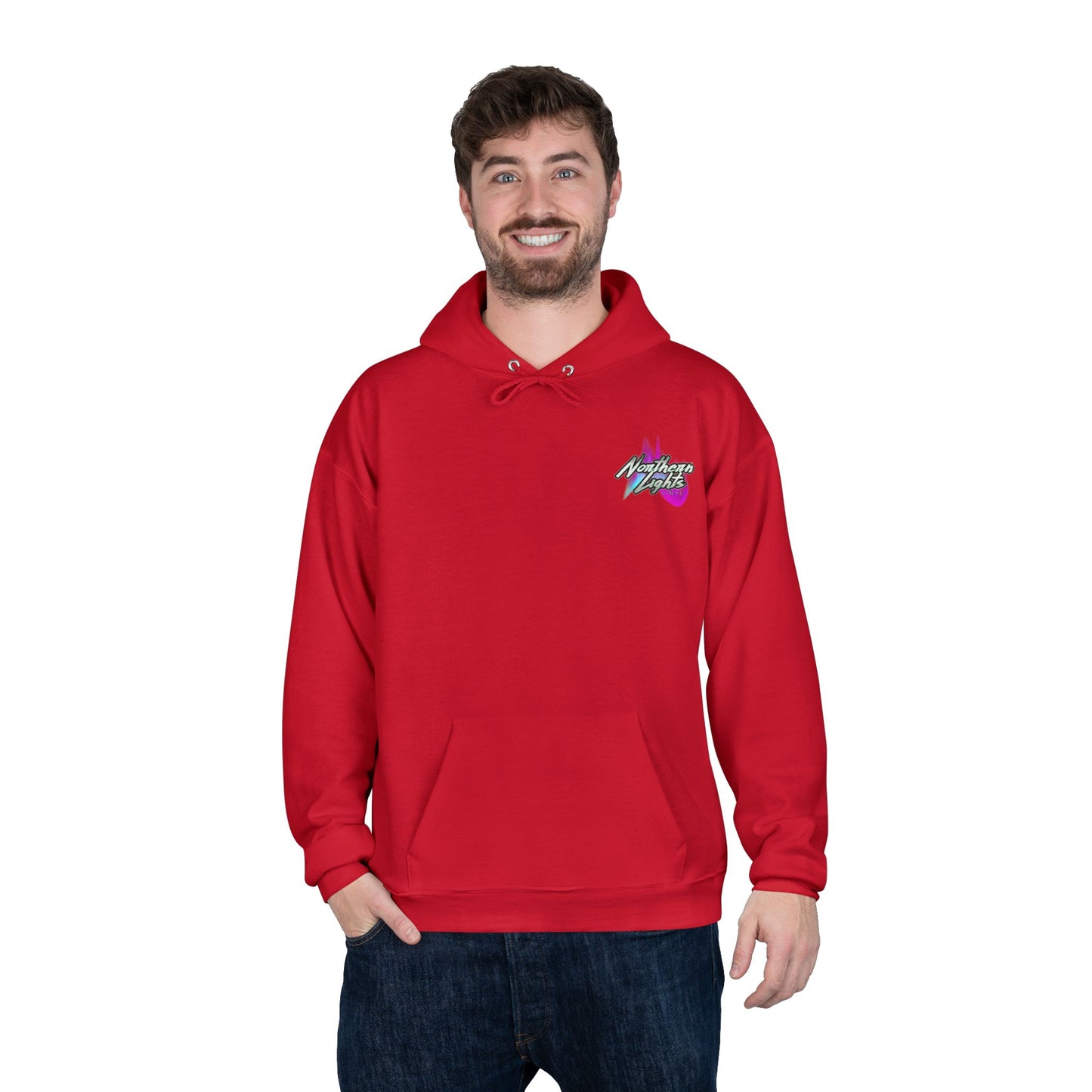 LA Northern Lights-Friendly Hoodie, Unisex Pullover, Sustainable Fashion, Spring Event Merch, EcoSmart Sweatshirt