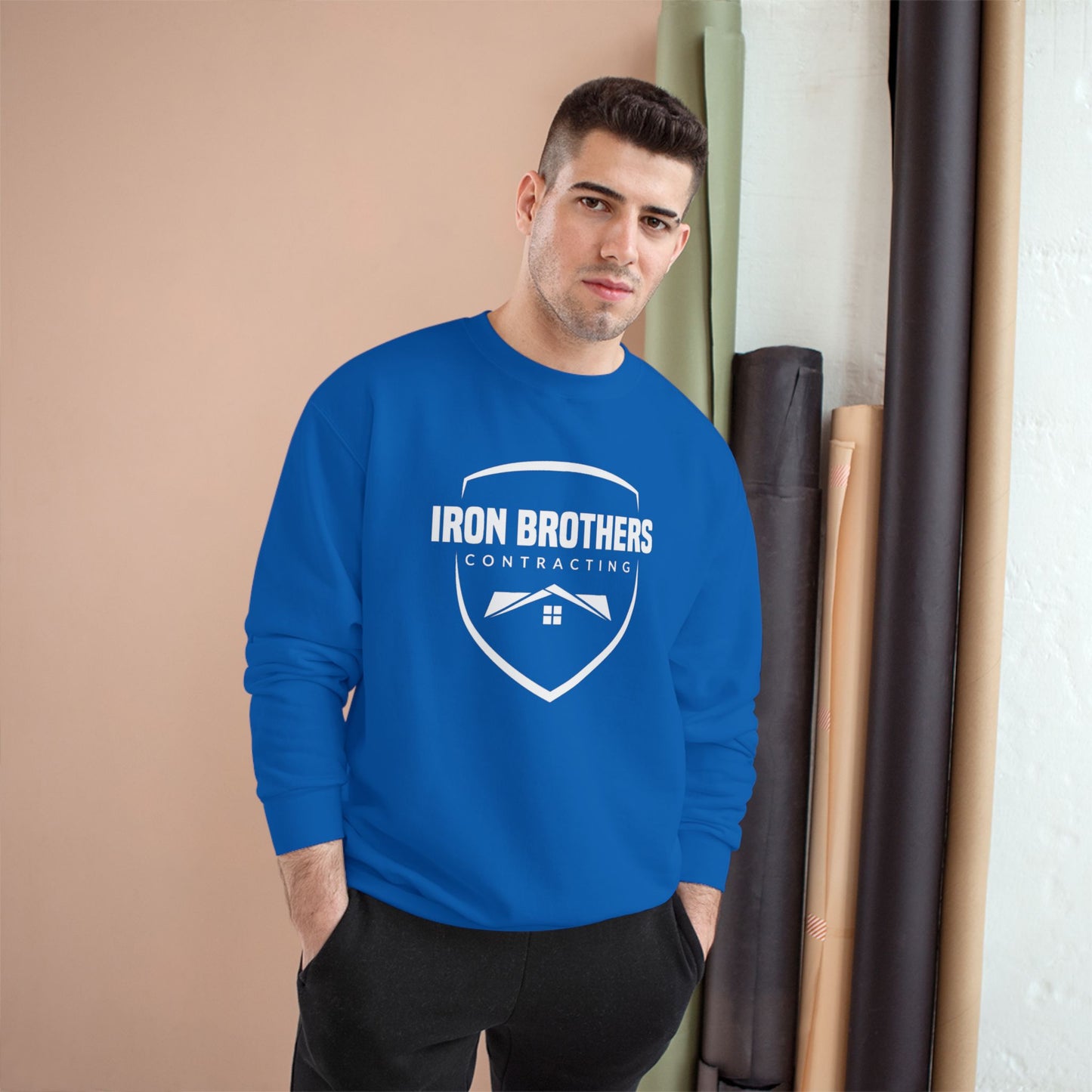(IBC Logo Full Front) Champion Crew neck Sweatshirt