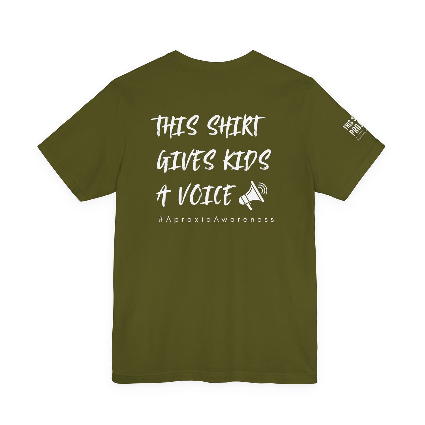 Unisex Tee Shirt + $10 donation provides communication tools for kids (Sponsored by Jae Co.)