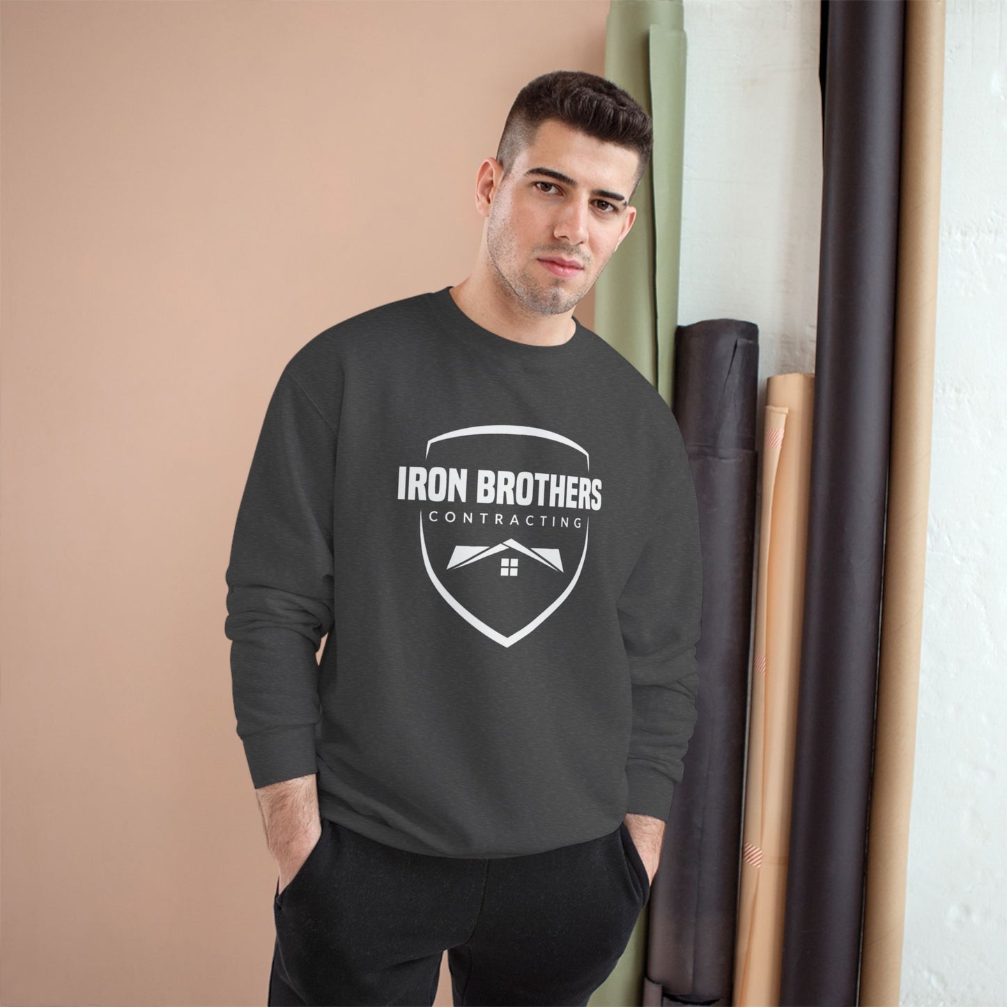 (IBC Logo Full Front) Champion Crew neck Sweatshirt