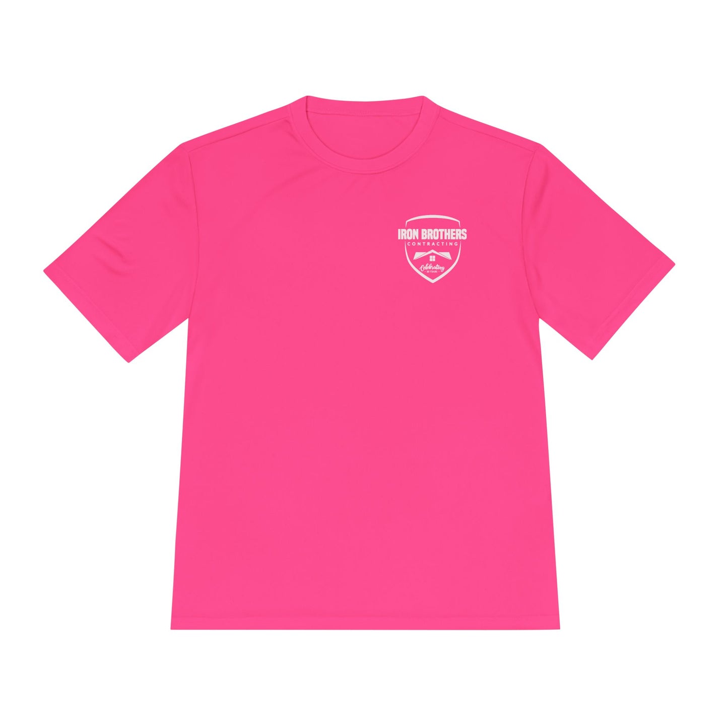(IBC 20 year front/back logo) Unisex Moisture Wicking Tee in Safety Colors and more