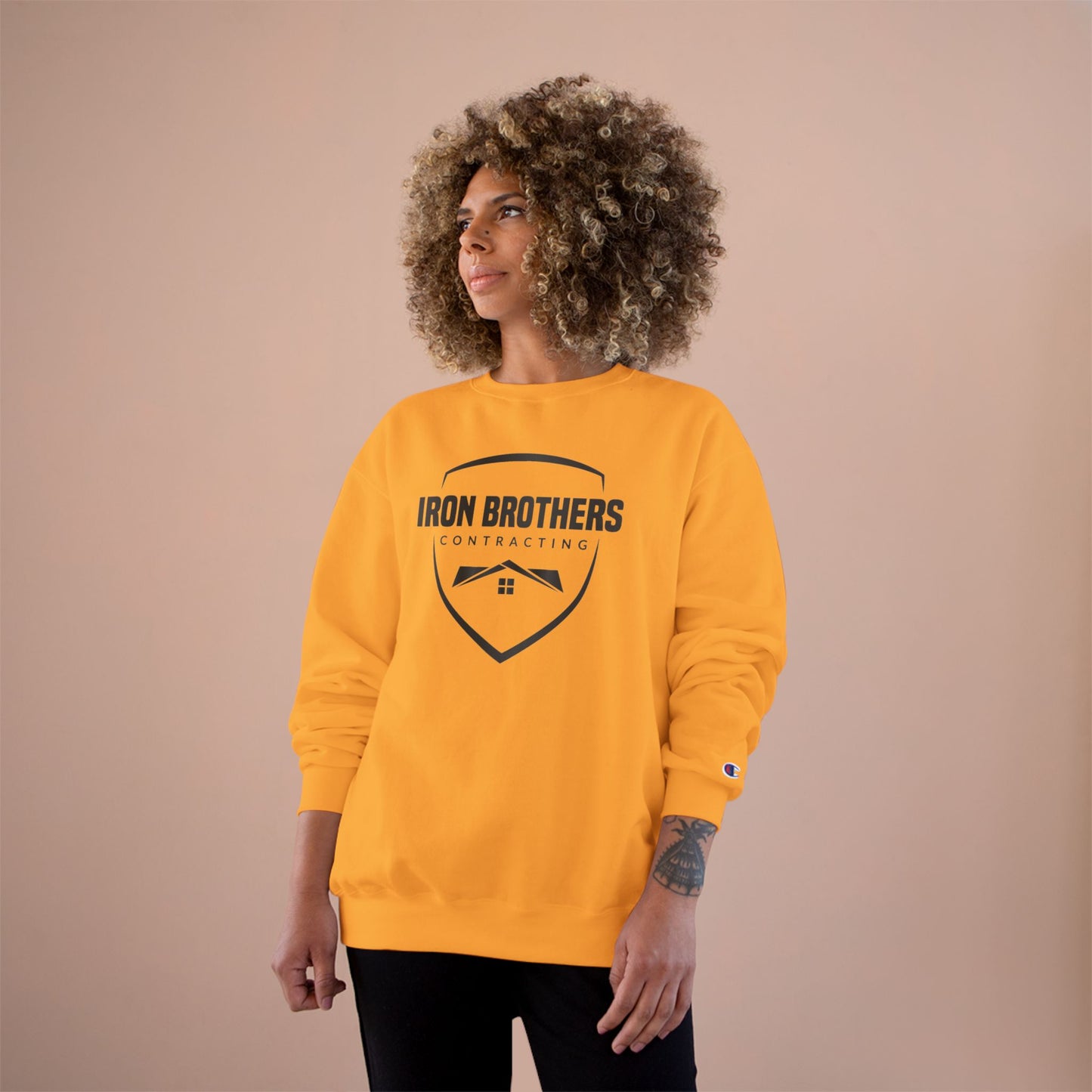 (IBC Logo Full Front) Champion Crew neck Sweatshirt