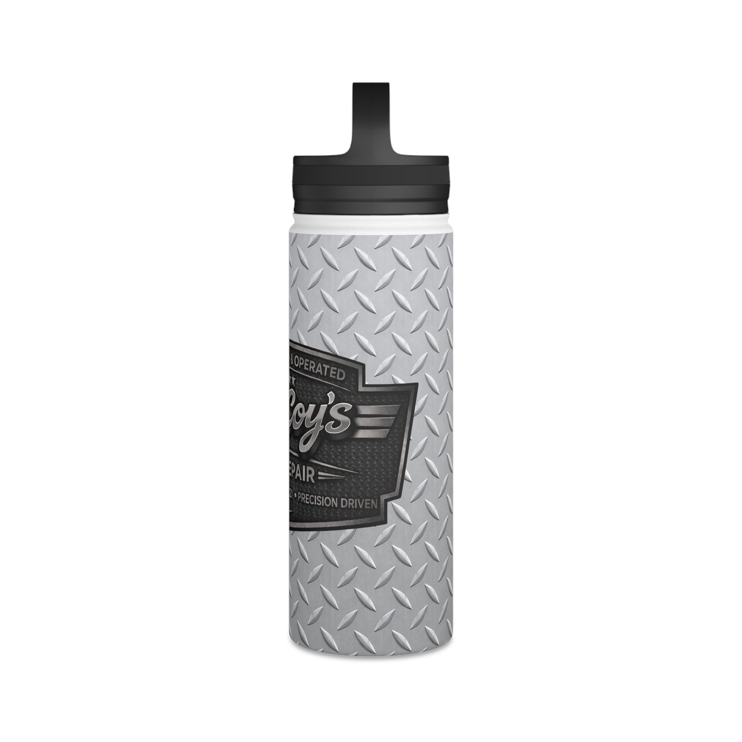 McCoys Stainless Steel Water Bottle, Handle Lid