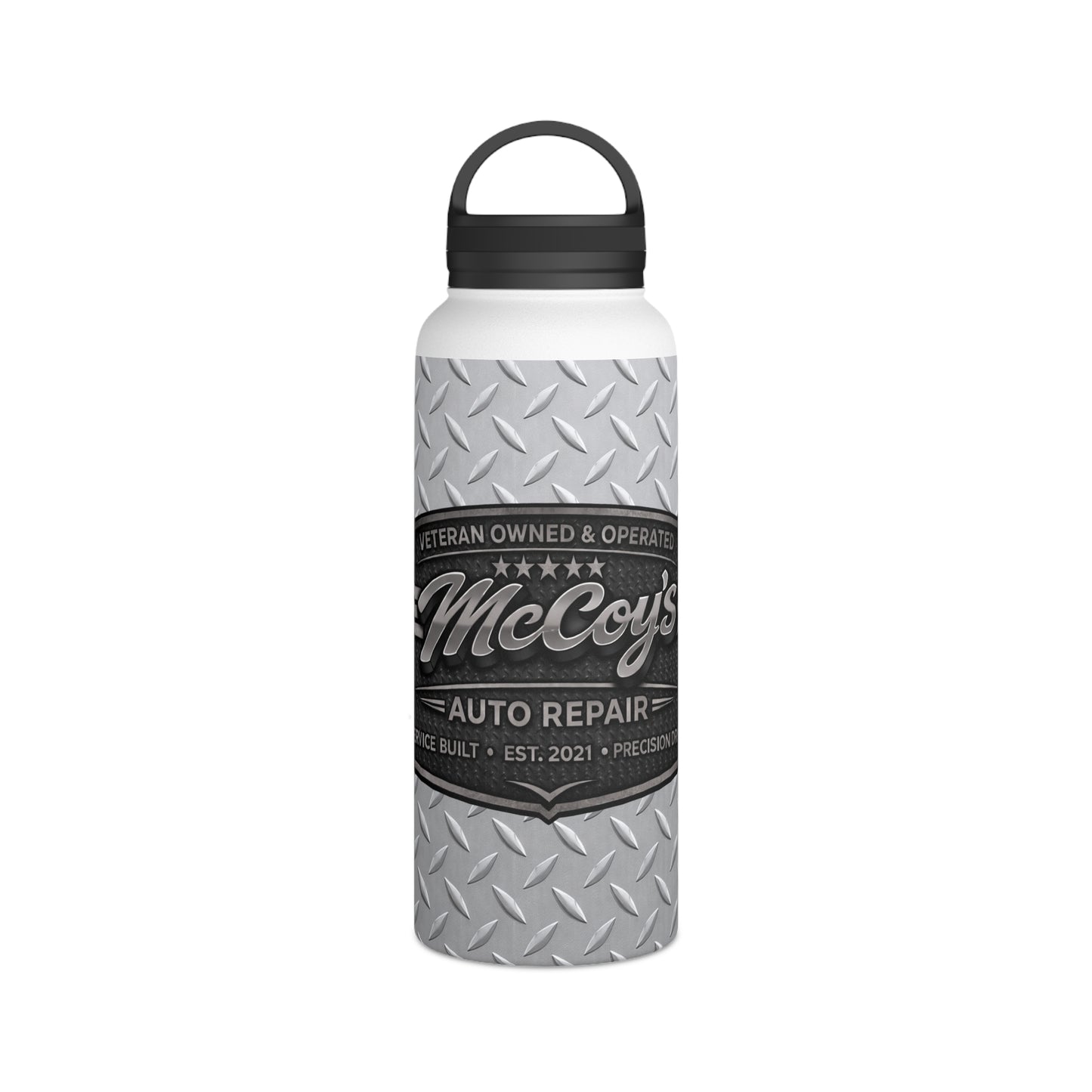 McCoys Stainless Steel Water Bottle, Handle Lid