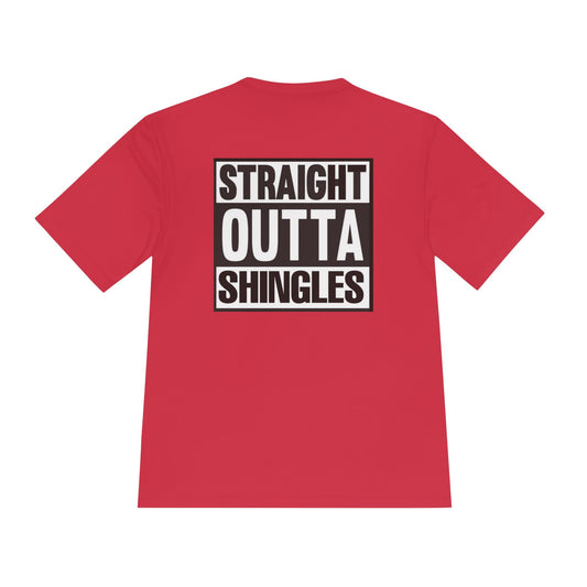 (IBC Straight outta Shingles) Unisex Moisture Wicking Tee