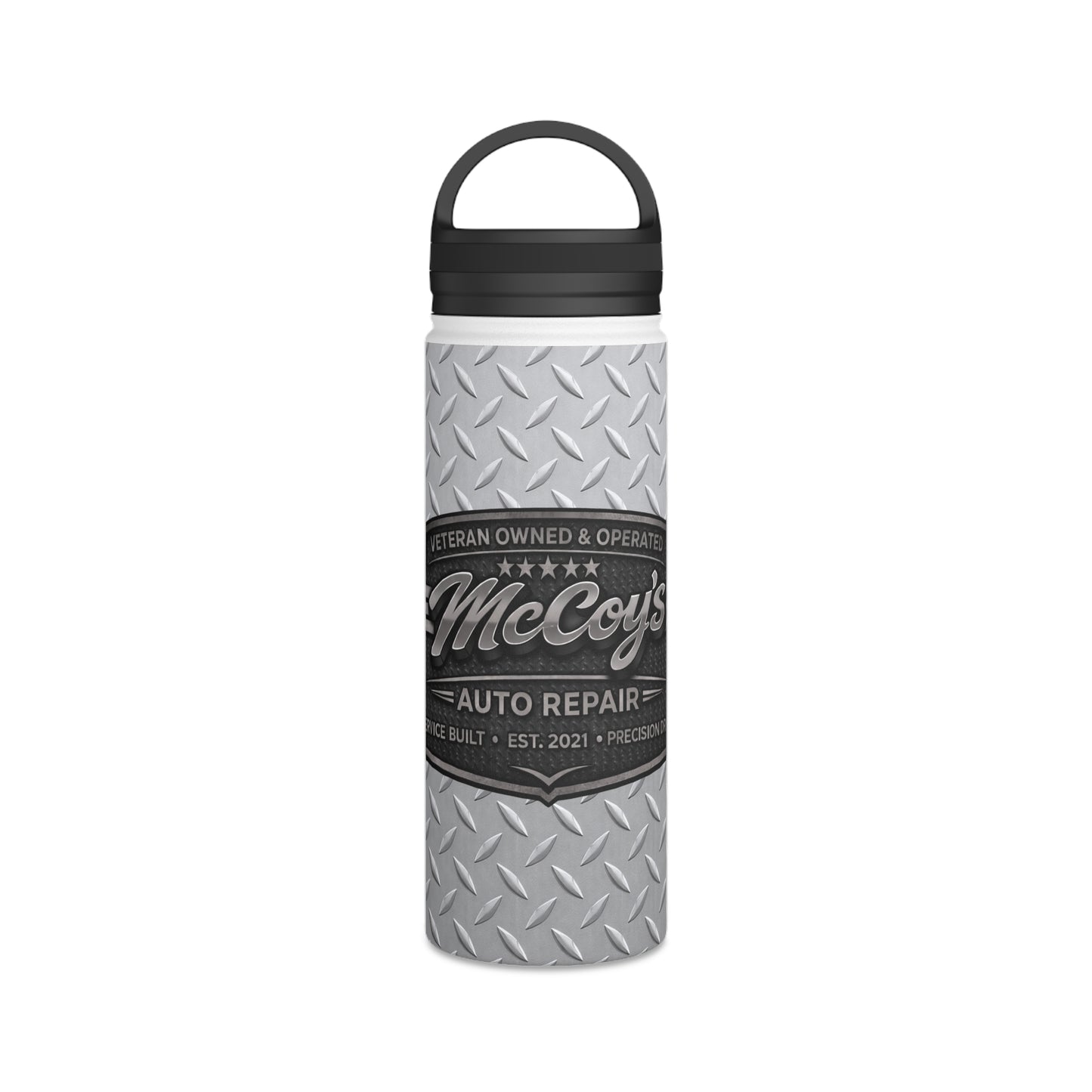 McCoys Stainless Steel Water Bottle, Handle Lid