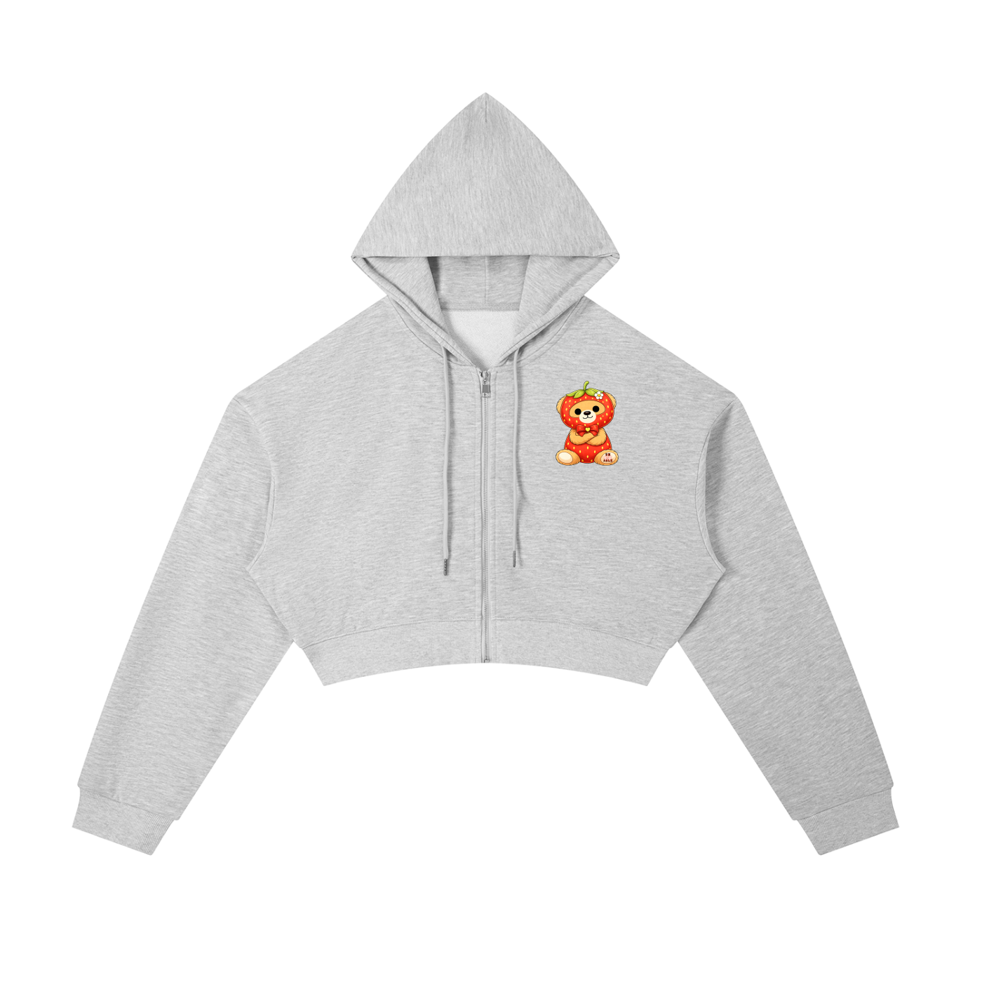 unBEARable Women's Cropped Zip-Up Hoodie