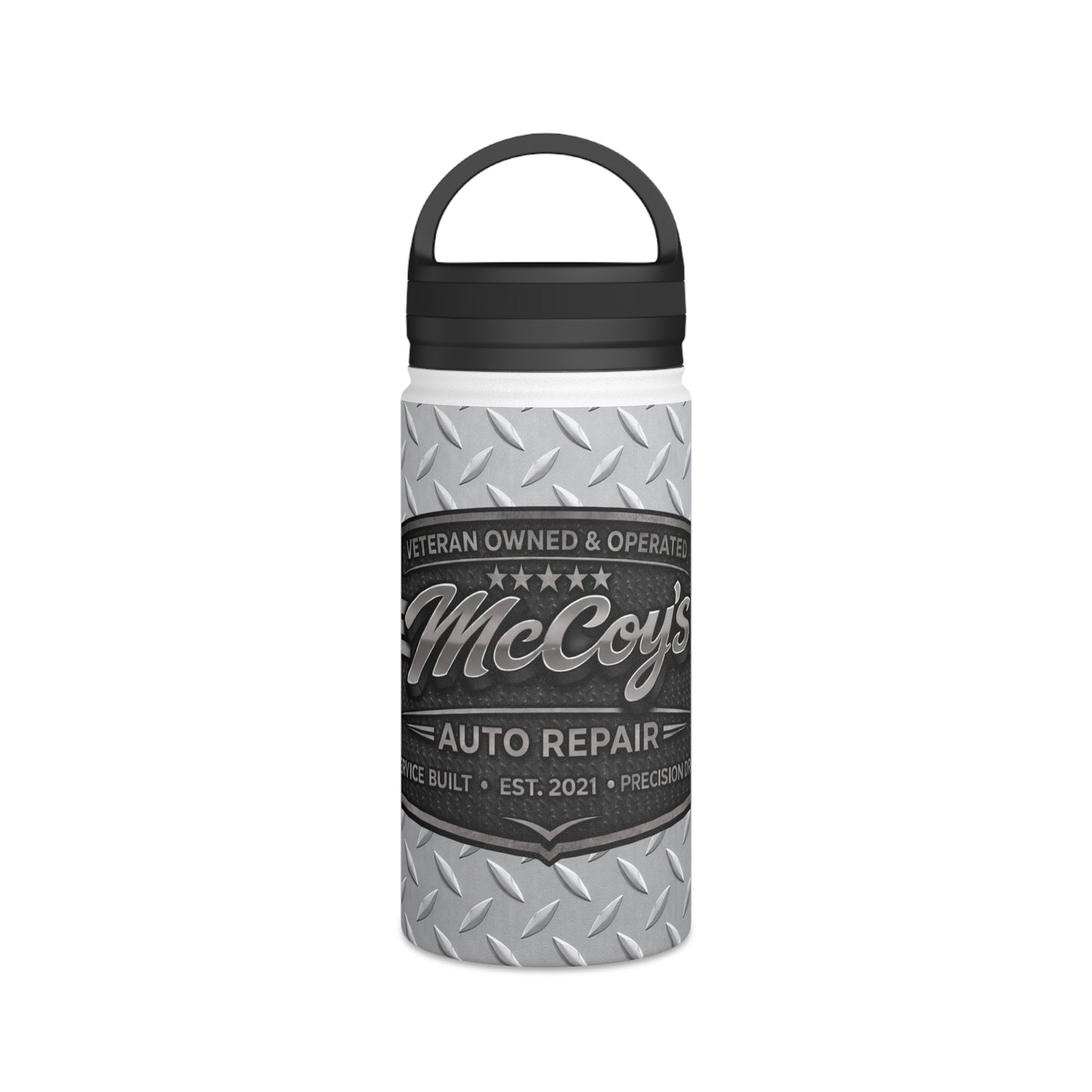 McCoys Stainless Steel Water Bottle, Handle Lid