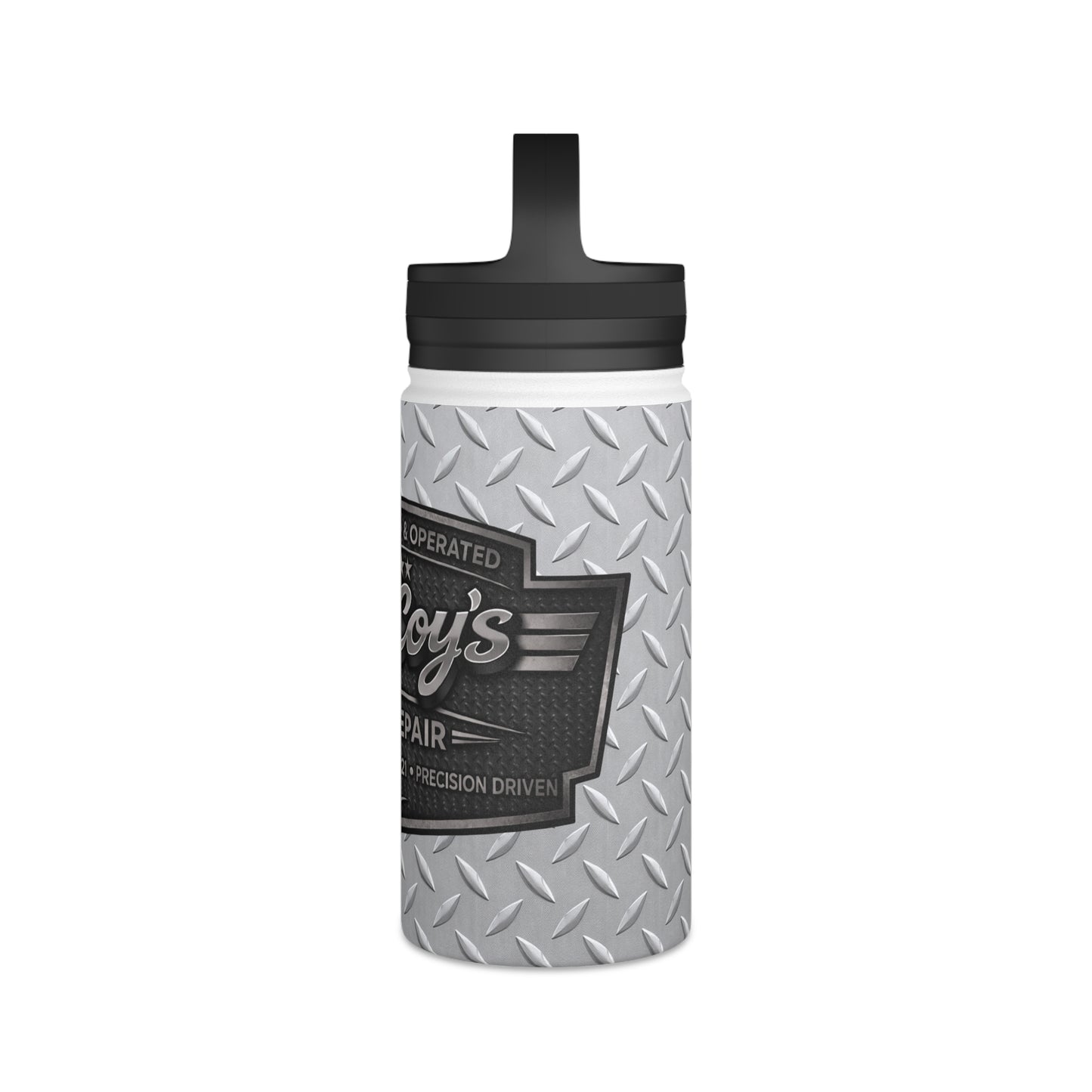McCoys Stainless Steel Water Bottle, Handle Lid