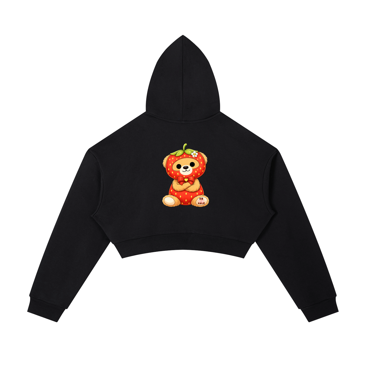 unBEARable Women's Cropped Zip-Up Hoodie