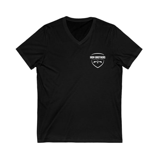 (IBC Logo Front Only) Unisex Jersey Short Sleeve V-Neck Tee