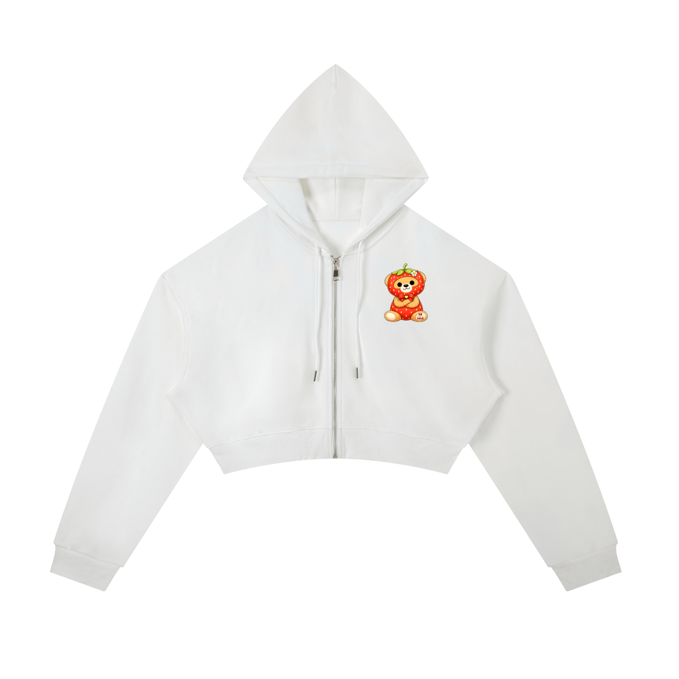 unBEARable Women's Cropped Zip-Up Hoodie