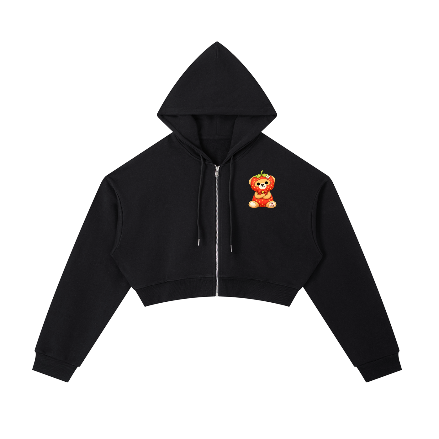 unBEARable Women's Cropped Zip-Up Hoodie