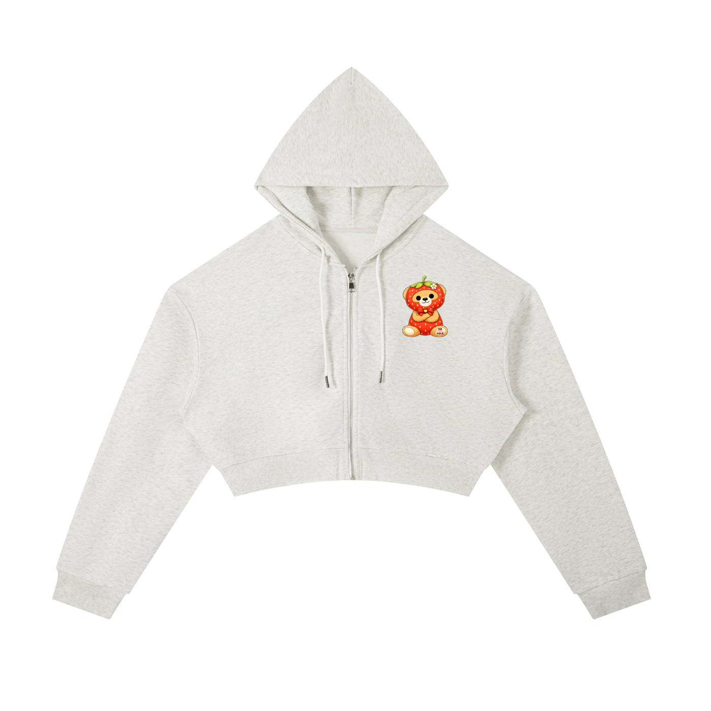 unBEARable Women's Cropped Zip-Up Hoodie